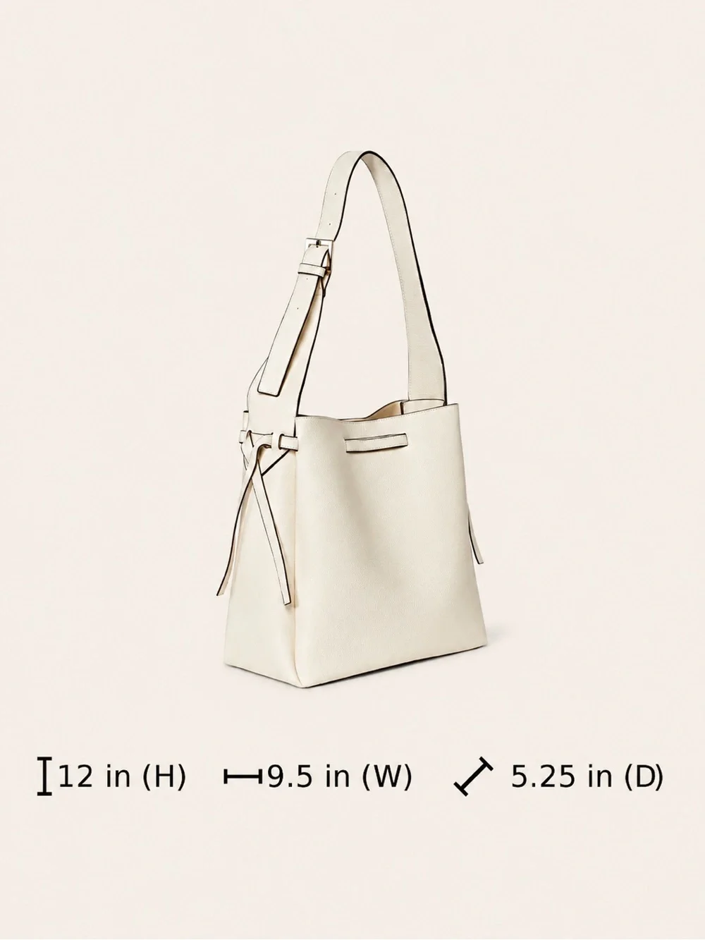 A New Day™ Drawstring Bucket Shoulder Bag - Ivory